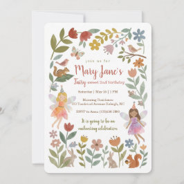 Invitación Hadas del Jardín Encantado y Amigos del Bosque