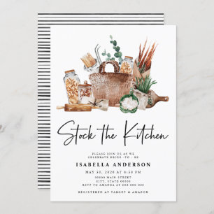 Invitación Haga el stock de la cocina Pantry Greenery Bridal