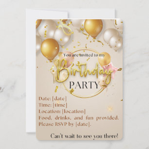 Invitación "Haga especial su cumpleaños con el Personalizado