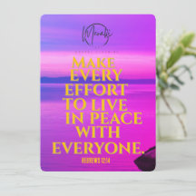 "Haga todo lo posible para vivir en paz con