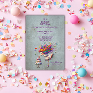 Invitación Haga un Chica De Cumpleaños Temprano