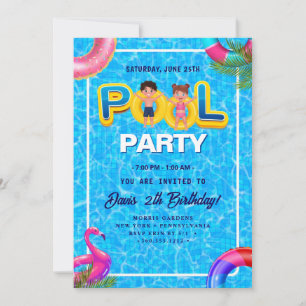 Invitación Haga un escándalo con nuestro Fiesta de piscina Cu
