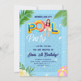Invitación Haga un escándalo con nuestro Fiesta de piscina Cu