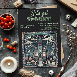 Invitación Hagamos a Spooky Haunted House Ghost & Ghoul Fiest