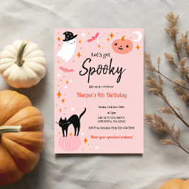 Invitación Hagamos la fiesta de cumpleaños de Halloween con m