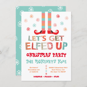 Invitación Hagamos la fiesta de feriado de los Navidades hart
