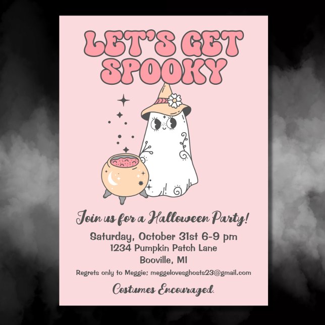 Invitación Hagamos la fiesta de Halloween de Cute Groovy (Subido por el creador)