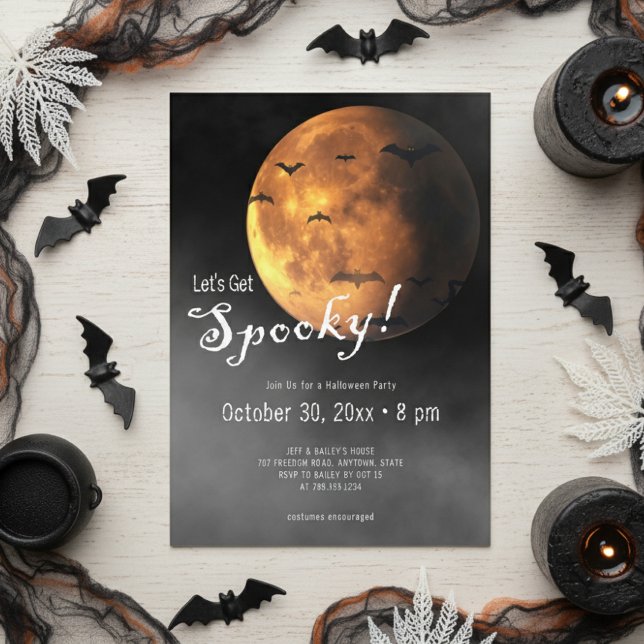 Invitación Hagamos la fiesta de Halloween de la luna llena de (Subido por el creador)