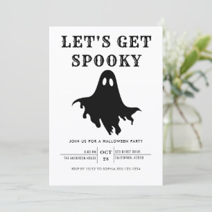 Invitación Hagamos la fiesta de Halloween de la Moda moderna