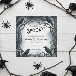 Invitación Hagamos la fiesta de Halloween de Spooky Raven
