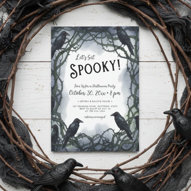 Invitación Hagamos la fiesta de Halloween de Spooky Raven (Subido por el creador)