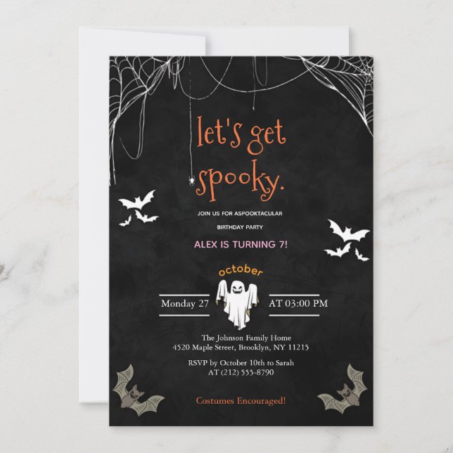 Invitación Hagamos que Halloween sea espeluznante en cualquie (Anverso)