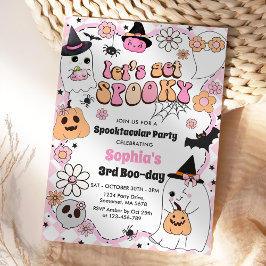 Invitación Hagamos que Halloween sea un tercer cumpleaños.