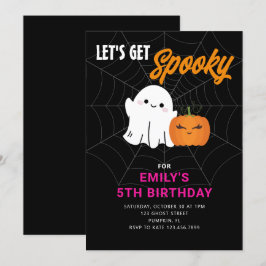 Invitación Hagamos que la fiesta de cumpleaños de Halloween s