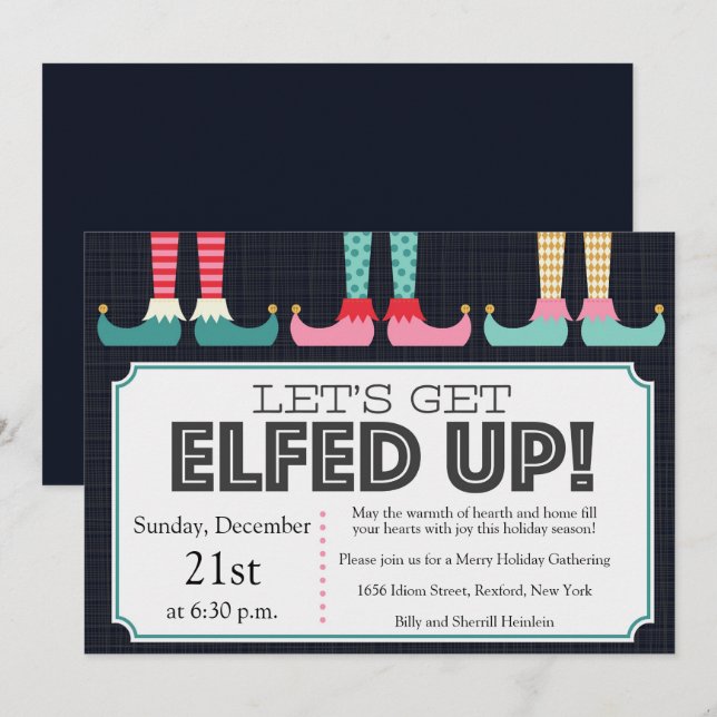 Invitación Hagamos que los Navidades estén hartos de la invit (Anverso / Reverso)