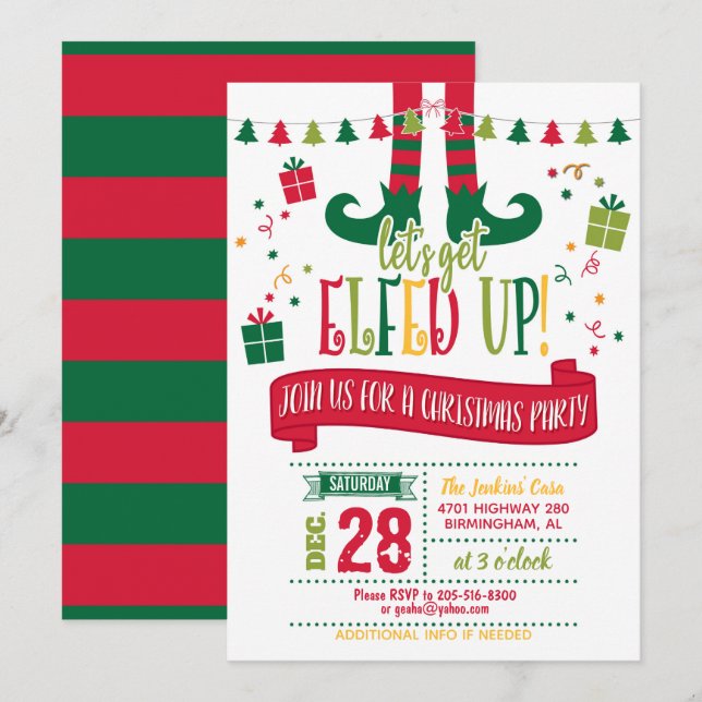 Invitación Hagamos que los Navidades se aburran - WH (Anverso / Reverso)