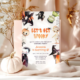 Invitación Hagamos que los niños mimados miren a fiesta Hallo