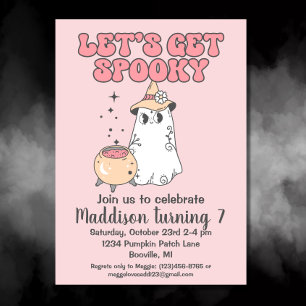 Invitación Hagamos que se asuste el cumpleaños de Halloween