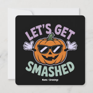 Invitación Hagamos que se rompa la piel de calabaza divertida