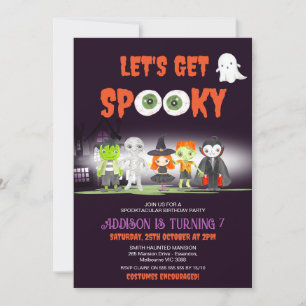 Invitación Hagamos temblar al Fiesta de disfraces de Hallowee
