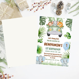 Invitación Hagamos un Hang OuT bebé elefante
