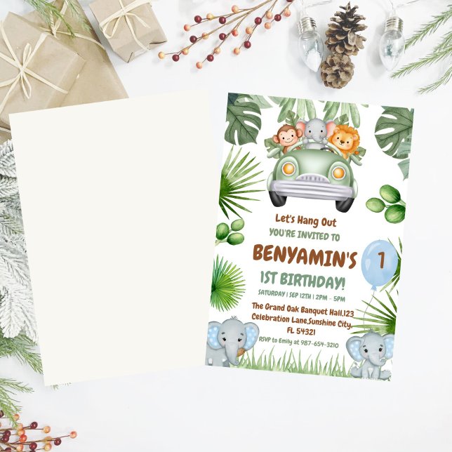 Invitación Hagamos un Hang OuT bebé elefante (Subido por el creador)