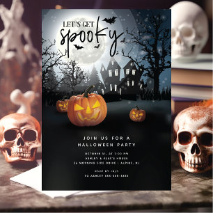Invitación Hagamos una fiesta de Halloween de fantasía