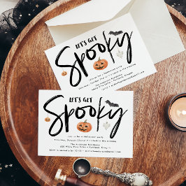 Invitación Hagamos una fiesta de Halloween moderna y espeluzn