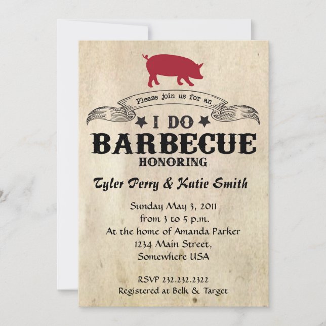 Invitación Hago Barbacoa (Anverso)