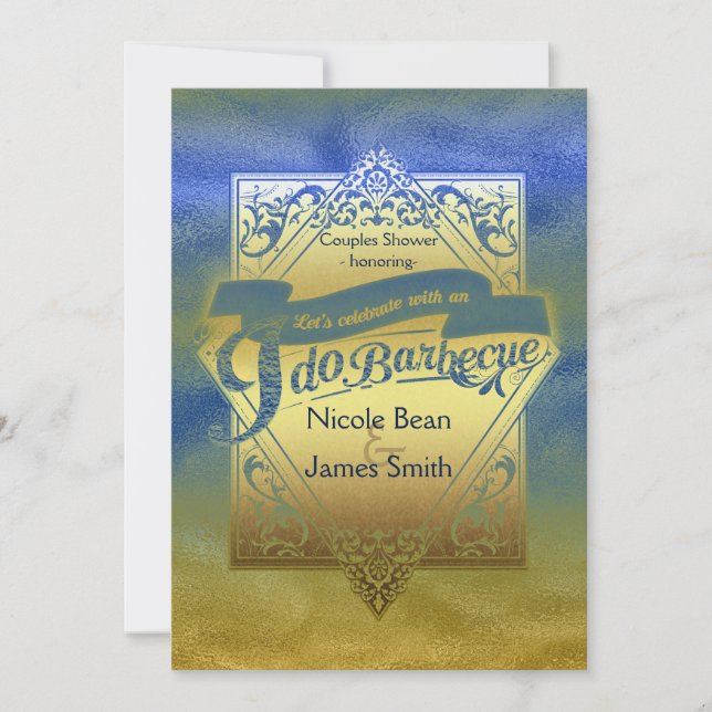 Invitación HAGO BARBACOA Parrillada DUCHA DE PLAYA Compromiso (Anverso)