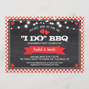 Invitación Hago BBQ String Lights Shower Engagement Party
