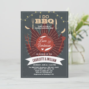 Invitación Hago compromiso de barbacoa boda pareja ducha nupc