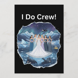 Invitación Hago Crew Dama de Honor Boda de Invierno Despedida