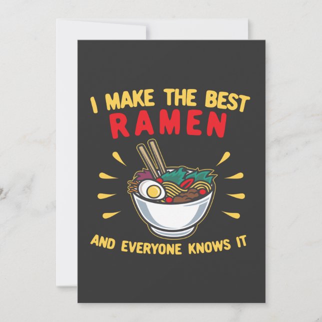 Invitación Hago el mejor Ramen y todos lo saben (Anverso)