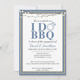 Invitación Hago que las parejas con barbacoa duchen la fiesta