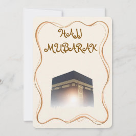 Invitación Hajj Mubarak Card Umra Greeting Card