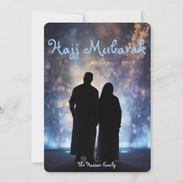 Invitación Hajj Mubarak greeting card, Umrah Mubarak Card