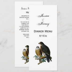 Invitación Halcones Estilizados Vintage en Rama