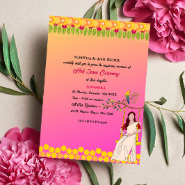 Invitación Half Saree Ritu Kala Samskara