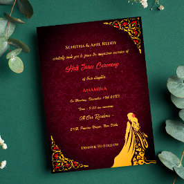 Invitación Half Saree Ritu Kala Samskara