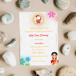 Invitación Half Saree Ritu Kala Samskara