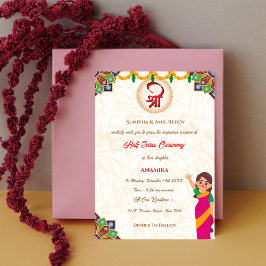Invitación Half Saree Ritu Kala Samskara