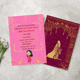 Invitación Half Saree Ritu Kala Samskara
