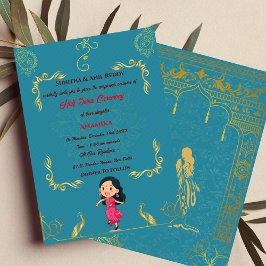 Invitación Half Saree Ritu Kala Samskara