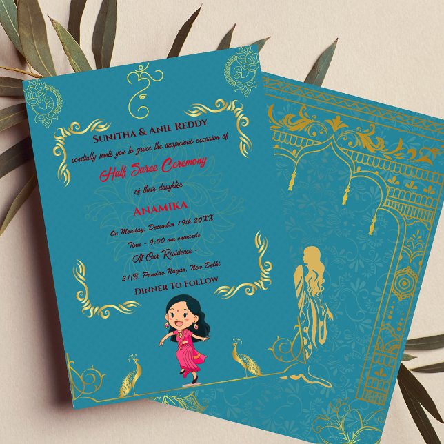 Invitación Half Saree Ritu Kala Samskara (Subido por el creador)