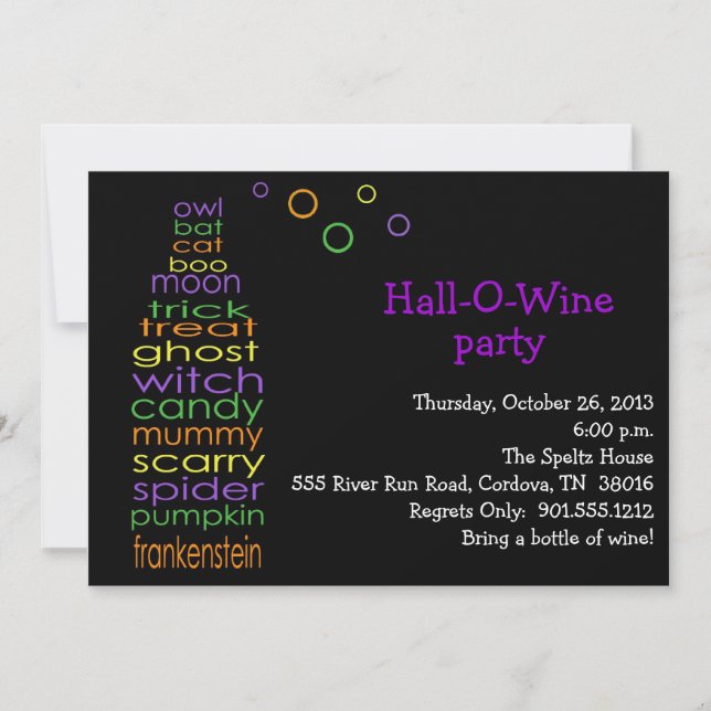 Invitación Hall-O-Wine (Anverso)