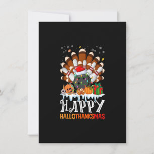 Invitación Hallothan de los Navidades del Día de Acción de Gr