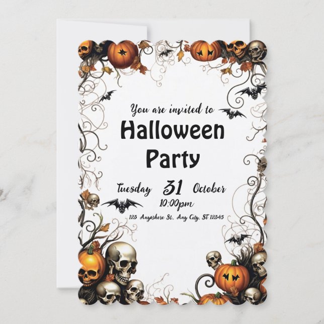 Invitación Halloween (Anverso)
