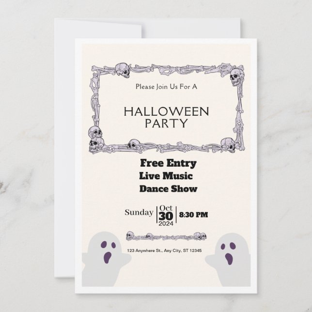 Invitación Halloween (Anverso)