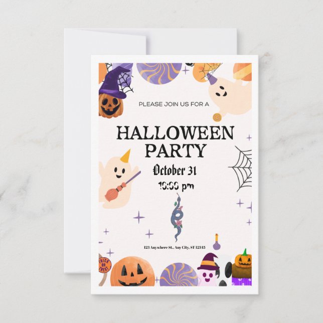 Invitación Halloween (Anverso)